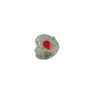 Tree and Flower design decorated Lampworked Glass Beads 6387