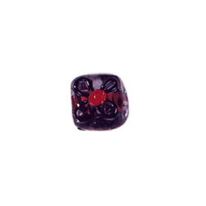 Tree and Flower design decorated Lampworked Glass Beads 6392