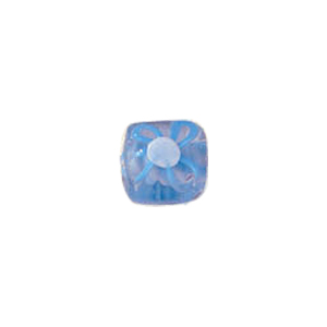 Tree and Flower design decorated Lampworked Glass Beads 6393
