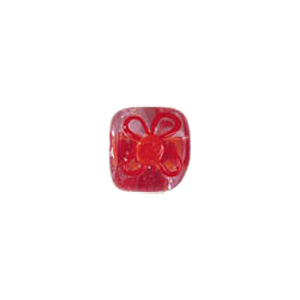 Tree and Flower design decorated Lampworked Glass Beads 6396