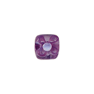 Tree and Flower design decorated Lampworked Glass Beads 6397