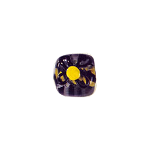 Tree and Flower design decorated Lampworked Glass Beads 6399