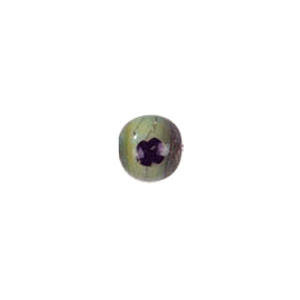 Tree and Flower design decorated Lampworked Glass Beads 6407