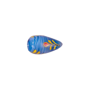 Tree and Flower design decorated Lampworked Glass Beads 6424