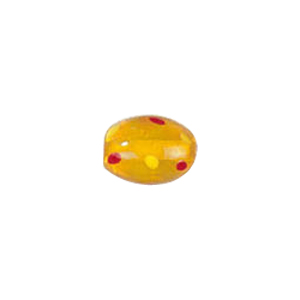 Dotted 2 tone Lampworked Glass beads 6432