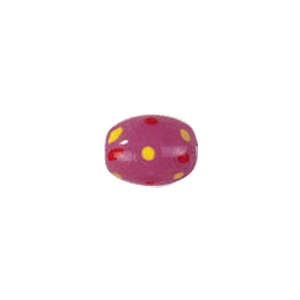 Dotted 2 tone Lampworked Glass beads 6434