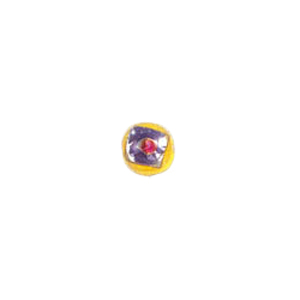 Color lined Silver foiled Glass Beads 6454