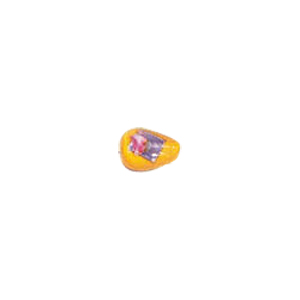 Color lined Silver foiled Glass Beads 6463