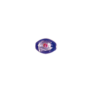 Color lined Silver foiled Glass Beads 6479