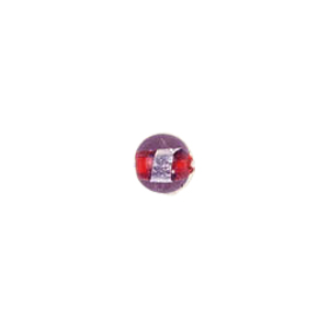 Color lined Silver foiled Glass Beads 6486