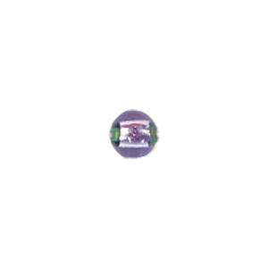 Color lined Silver foiled Glass Beads 6488