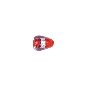 Color lined Silver foiled Glass Beads 6491
