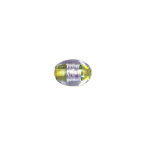 Color lined Silver foiled Glass Beads 6502