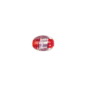 Color lined Silver foiled Glass Beads 6503