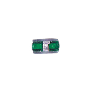 Color lined Silver foiled Glass Beads 6507