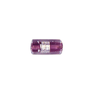 Color lined Silver foiled Glass Beads 6508