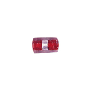 Color lined Silver foiled Glass Beads 6512