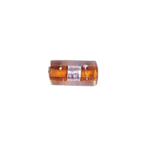 Color lined Silver foiled Glass Beads 6515