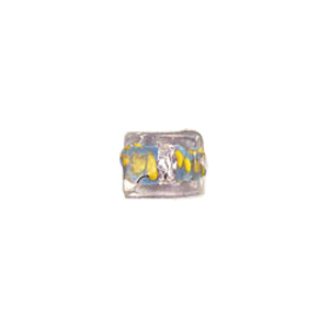 Fancy Color lined Silver foiled Glass Beads 6520