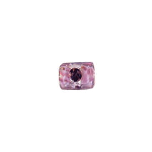Fancy Color lined Silver foiled Glass Beads 6526