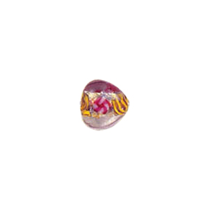 Fancy Color lined Silver foiled Glass Beads 6530