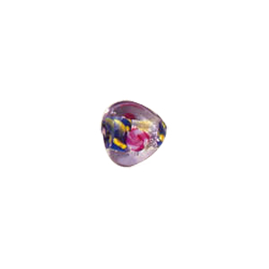 Fancy Color lined Silver foiled Glass Beads 6532
