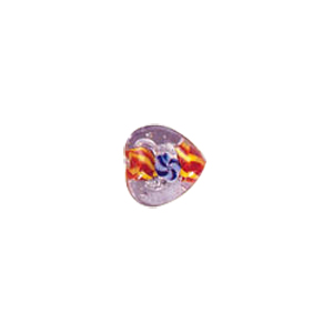 Fancy Color lined Silver foiled Glass Beads 6533
