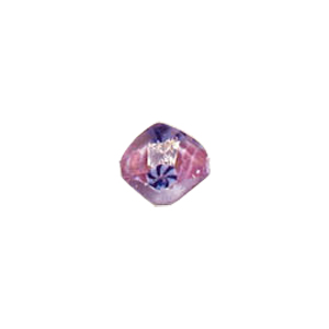 Fancy Color lined Silver foiled Glass Beads 6536