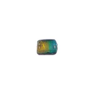 2 tone Silver foiled Glass Beads 6548