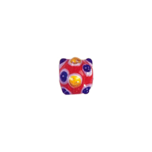 Multi layered Bumpy Lampworked fusion Glass Beads 6653