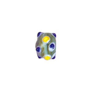 Multi layered Bumpy Lampworked fusion Glass Beads 6666