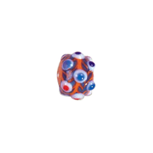 Multi layered Bumpy Lampworked fusion Glass Beads 6668