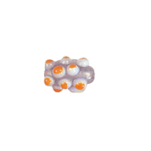 Multi layered Bumpy Lampworked fusion Glass Beads 6678