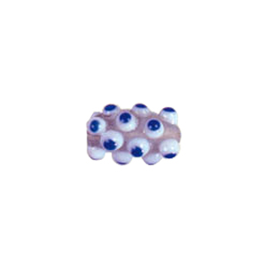 Multi layered Bumpy Lampworked fusion Glass Beads 6682