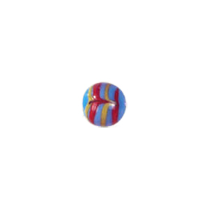Multi colored striped Feather Glass Beads 6727