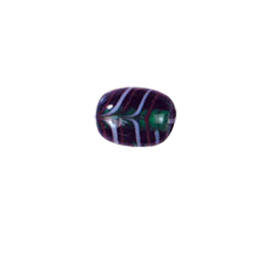 Multi colored striped Feather Glass Beads 6732