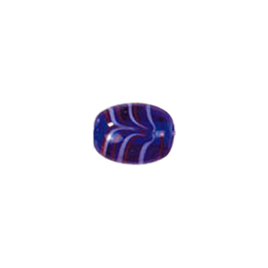 Multi colored striped Feather Glass Beads 6733