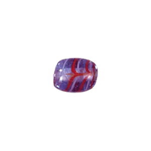 Multi colored striped Feather Glass Beads 6736