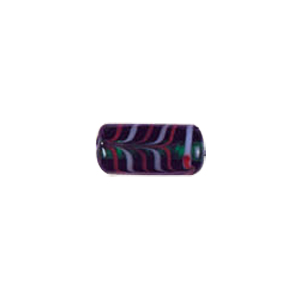 Multi colored striped Feather Glass Beads 6747