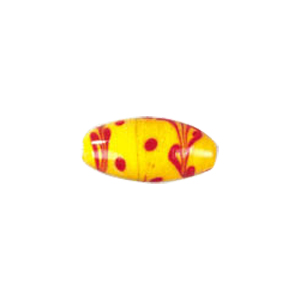 Multi colored striped Feather Glass Beads 6763
