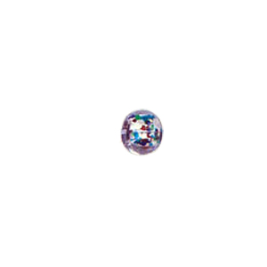 Printed and spotted Silver foiled Glass Beads 6776