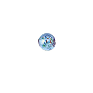 Printed and spotted Silver foiled Glass Beads 6780