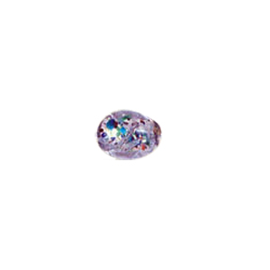 Printed and spotted Silver foiled Glass Beads 6789