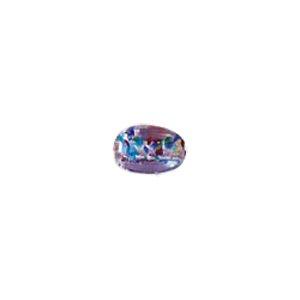 Printed and spotted Silver foiled Glass Beads 6816