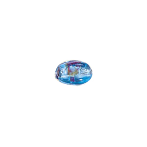 Printed and spotted Silver foiled Glass Beads 6817