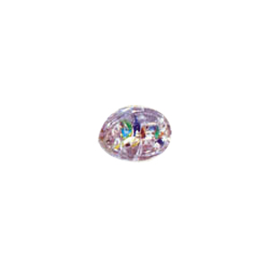 Printed and spotted Silver foiled Glass Beads 6818