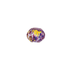 Printed and spotted Silver foiled Glass Beads 6820