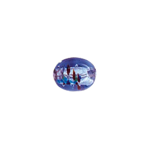 Printed and spotted Silver foiled Glass Beads 6833