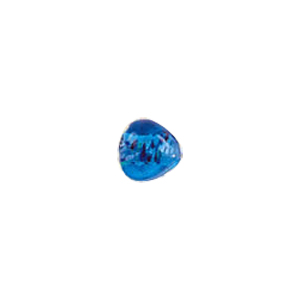 Printed and spotted Silver foiled Glass Beads 6837