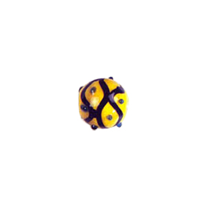 Multi layered Bumpy Beads with dots and swirls 6953